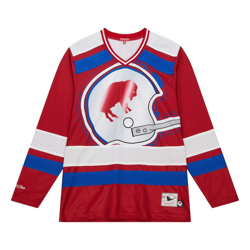 Buffalo Bills Women's Big Face 7.0 Long Sleeve Jersey T-Shirt - Red T-shirts