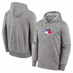 Toronto Blue Jays Nike Primary Logo Therma Hoodie - Heather Gray Hoodies