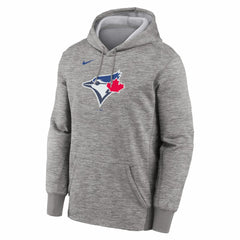 Toronto Blue Jays Nike Primary Logo Therma Hoodie - Heather Gray Hoodies