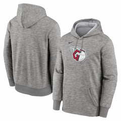Cleveland Guardians Nike Primary Logo Therma Hoodie - Heather Gray Hoodies