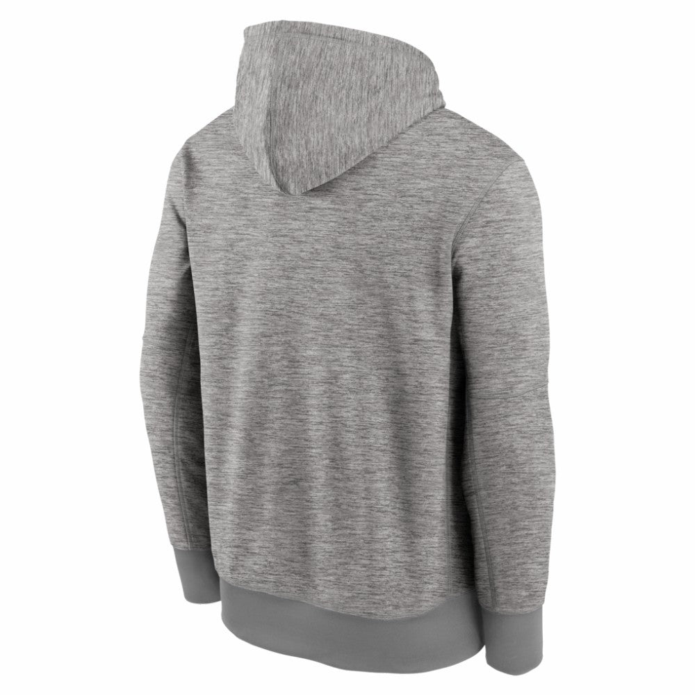 Cincinnati Reds Nike Primary Logo Therma Hoodie - Heather Gray Hoodies