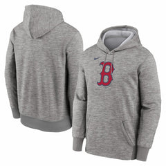 Boston Red Sox Nike Primary Logo Therma Hoodie - Heather Gray Hoodies