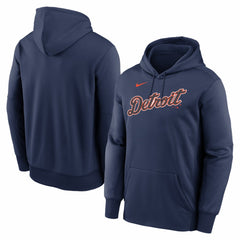 Detroit Tigers Nike Primary Wordmark Therma Hoodie - Navy Hoodies