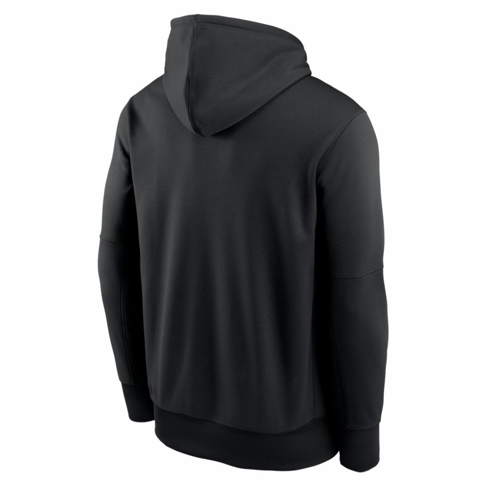 Cincinnati Reds Nike Primary Wordmark Therma Hoodie - Black Hoodies