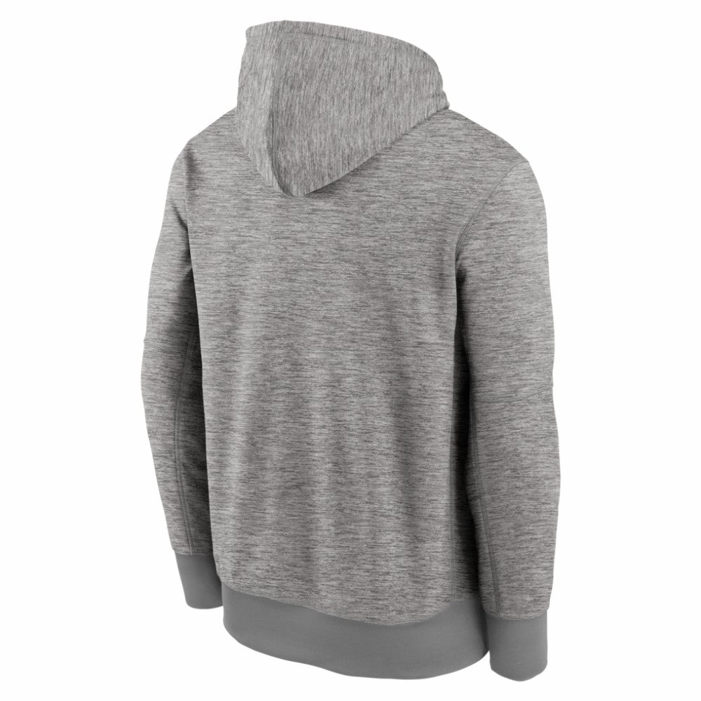 San Diego Padres Nike Primary Wordmark Therma Hoodie - Heather Gray Hoodies