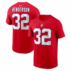 TreVeyon Henderson New England Patriots Name & Number T-Shirt - Red T-shirts