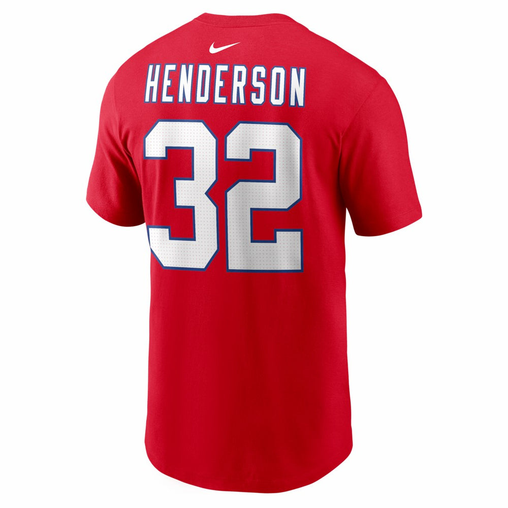 TreVeyon Henderson New England Patriots Name & Number T-Shirt - Red T-shirts