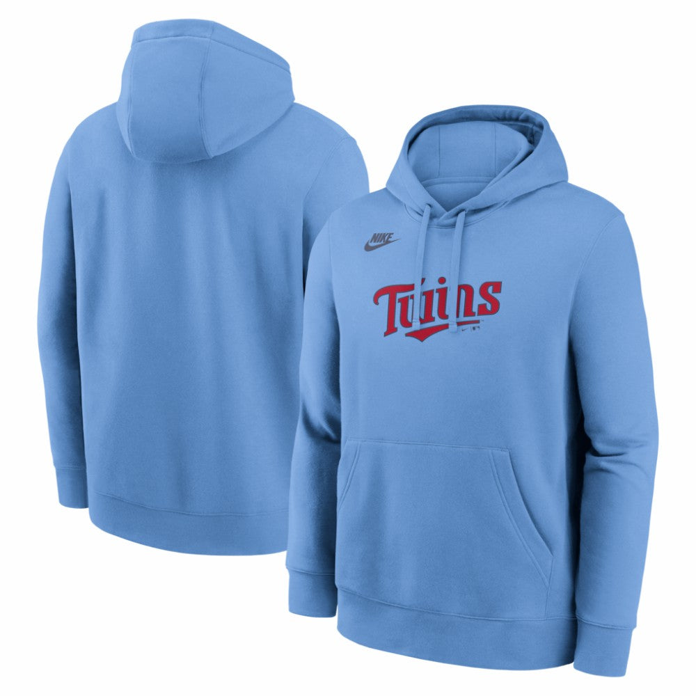 Minnesota Twins Nike Cooperstown Collection Wordmark Club Hoodie - Light Blue Hoodies