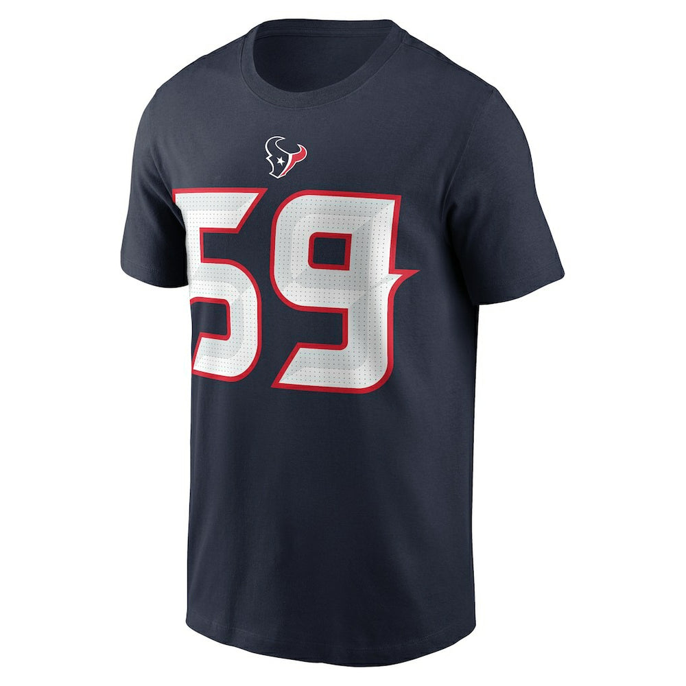 DeMeco Ryans Houston Texans Retired Player Name & Number T-Shirt - Navy T-shirts