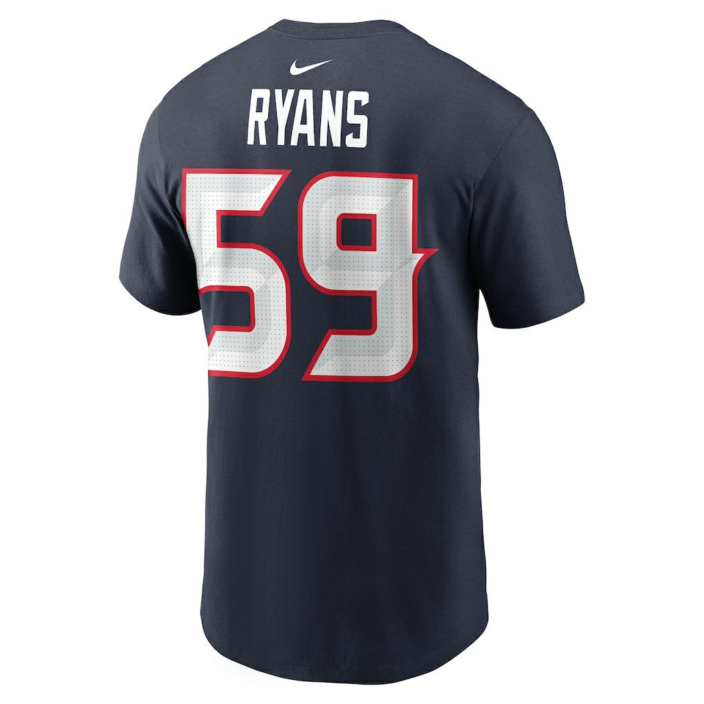 DeMeco Ryans Houston Texans Retired Player Name & Number T-Shirt - Navy T-shirts