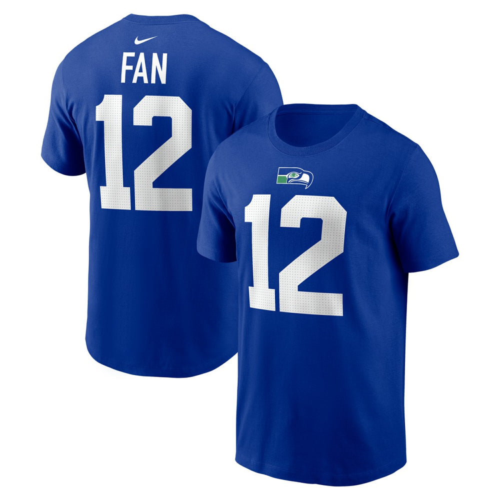 12s Seattle Seahawks Player Name & Number T-Shirt - Royal T-shirts