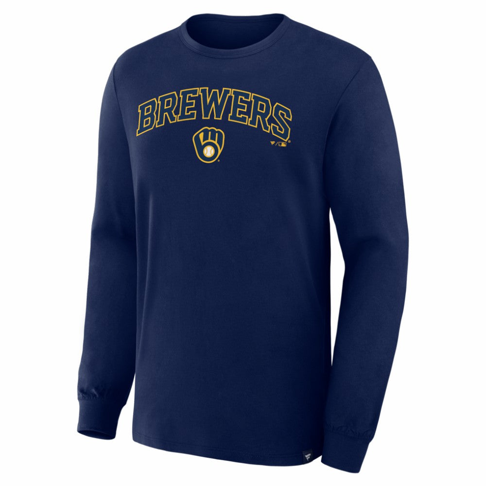 Milwaukee Brewers Fanatics Lock-Up Legacy Long Sleeve T-Shirt - Navy T-shirts
