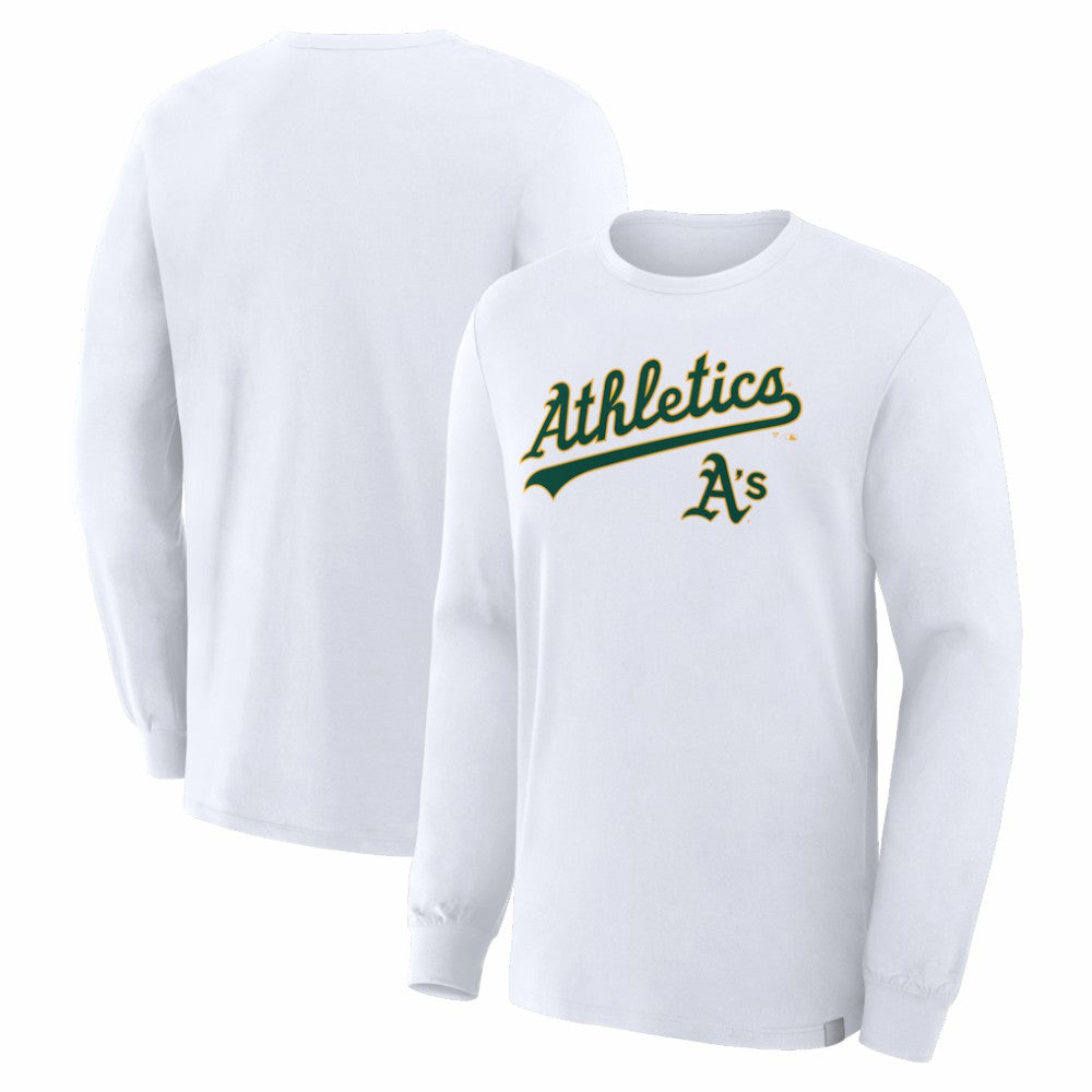 Athletics Fanatics Lock-Up Legacy Long Sleeve T-Shirt - White T-shirts