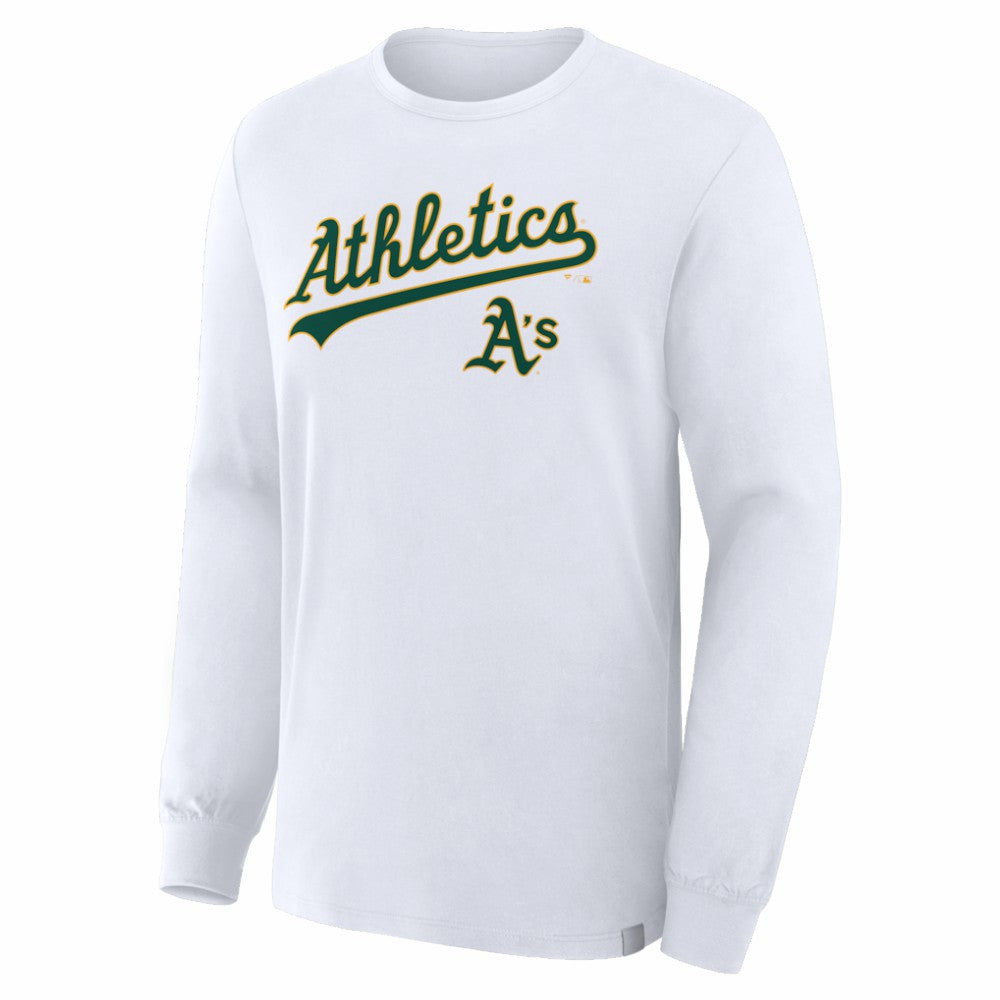 Athletics Fanatics Lock-Up Legacy Long Sleeve T-Shirt - White T-shirts