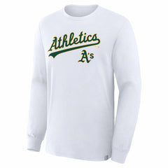 Athletics Fanatics Lock-Up Legacy Long Sleeve T-Shirt - White T-shirts