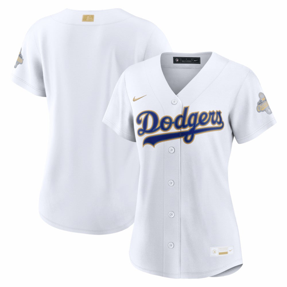 Los Angeles Dodgers Nike Women's 2026 Gold Collection Stadium Jersey - White Jerseys