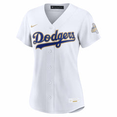 Los Angeles Dodgers Nike Women's 2026 Gold Collection Stadium Jersey - White Jerseys