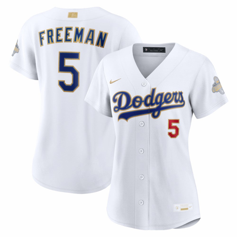 Freddie Freeman Los Angeles Dodgers Nike Women's 2026 Gold Collection Stadium Jersey - White Jerseys