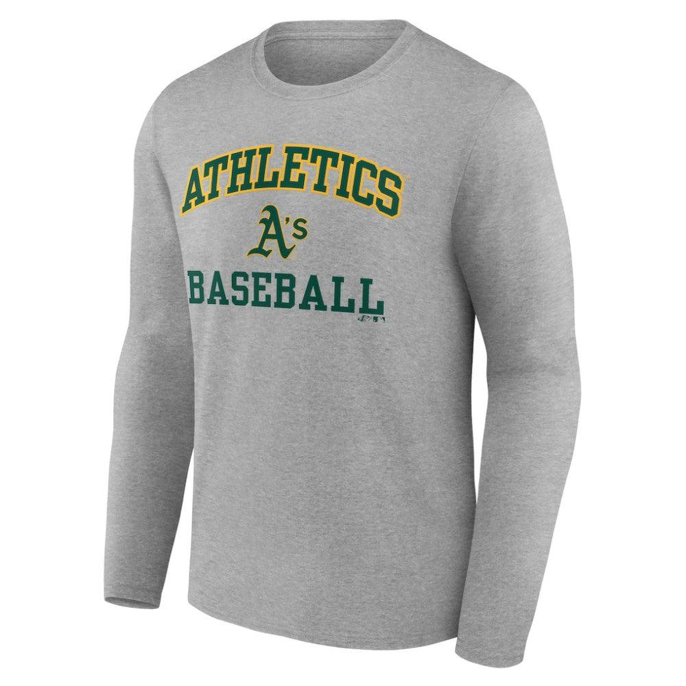 Athletics Logo Athletic Heart & Soul Long Sleeve T-Shirt - Heather Gray T-shirts
