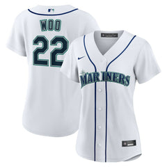 Bryan Woo Seattle Mariners Nike Women's Home Replica Jersey - White Jerseys
