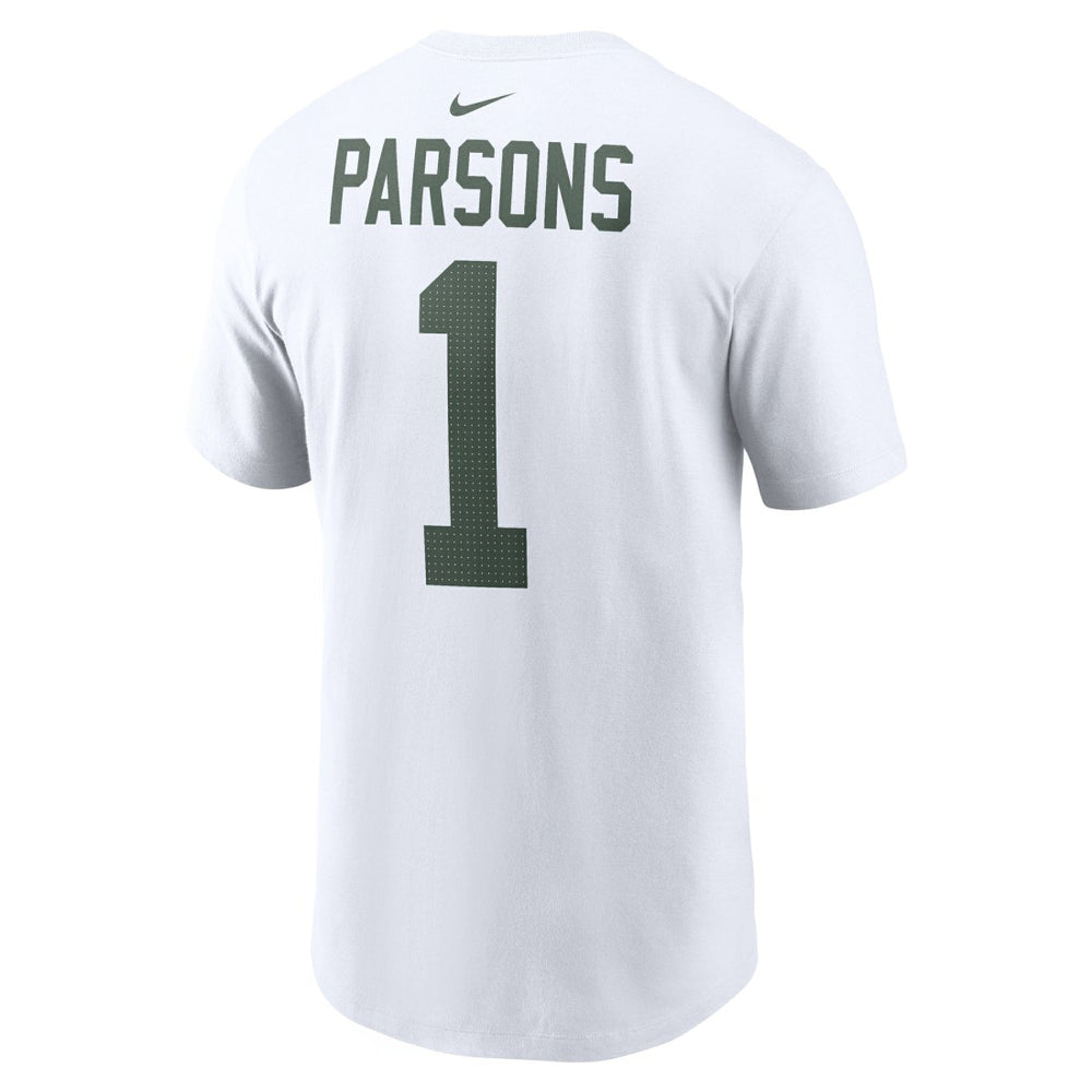 Micah Parsons Green Bay Packers Player Name & Number T-Shirt - White T-shirts