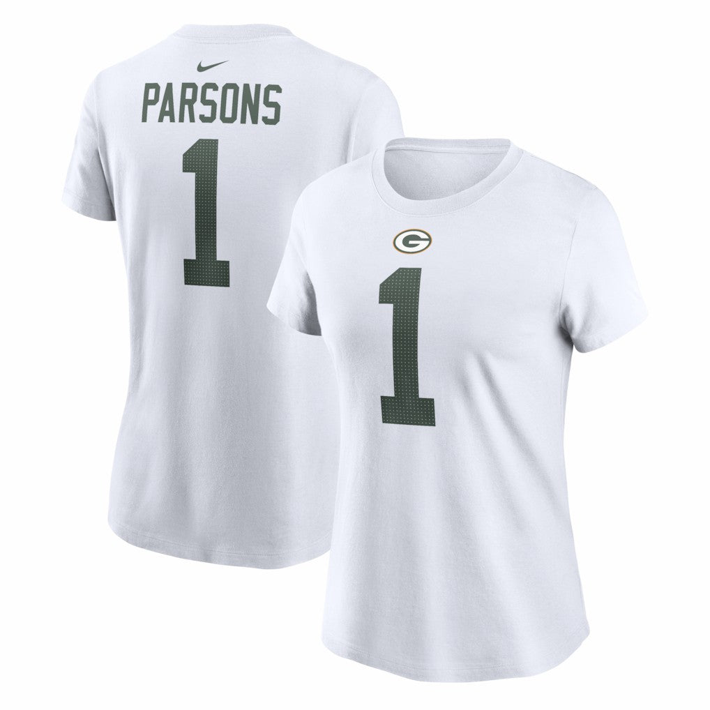 Micah Parsons Green Bay Packers Women's Player Name & Number T-Shirt - White T-shirts