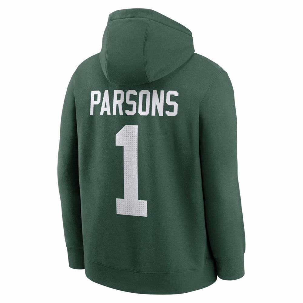 Micah Parsons Green Bay Packers Player Name & Number Fleece Hoodie - Green Hoodies