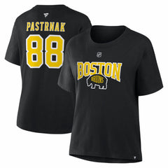David Pastrnak Boston Bruins Fanatics Women's 2026 NHL Stadium Series Authentic Stack Name & Number T-Shirt - Black | US 2001798327
