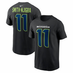 Jaxon Smith-Njigba Seattle Seahawks Carbon Name & Number T-Shirt - Black T-shirts