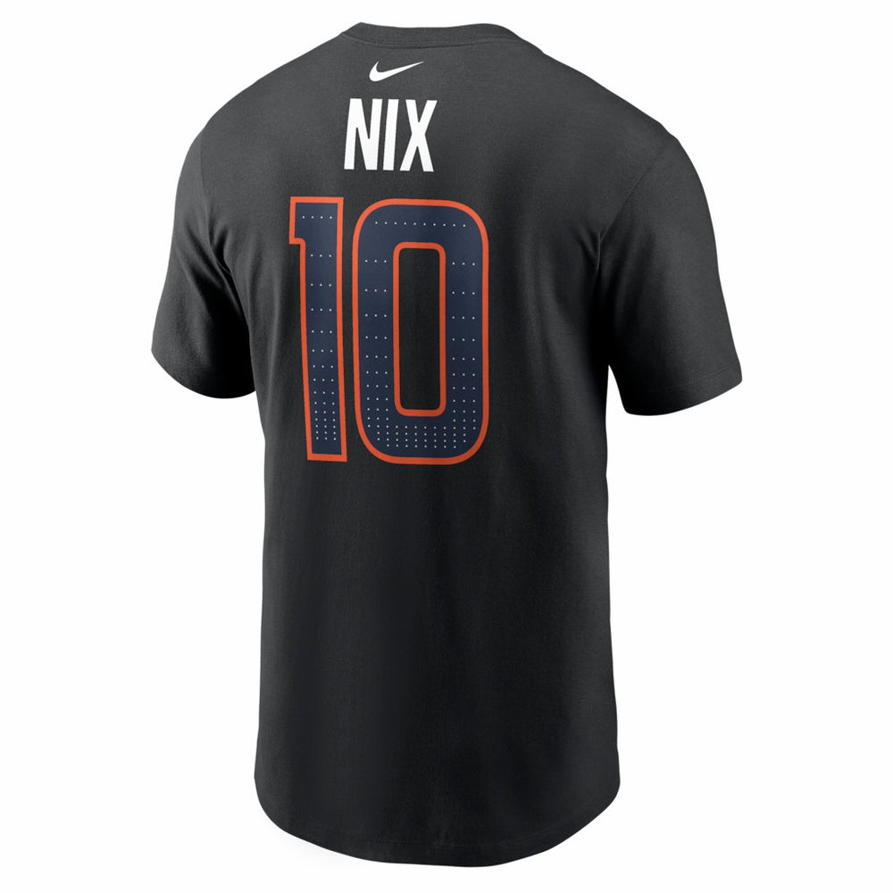 Bo Nix Denver Broncos Carbon Name & Number T-Shirt - Black T-shirts