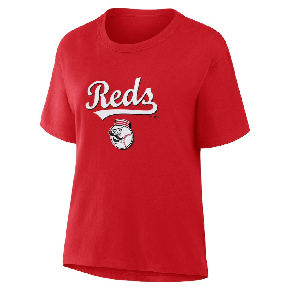 Cincinnati Reds Fanatics Women's Lockup Legacy T-Shirt - Red T-shirts