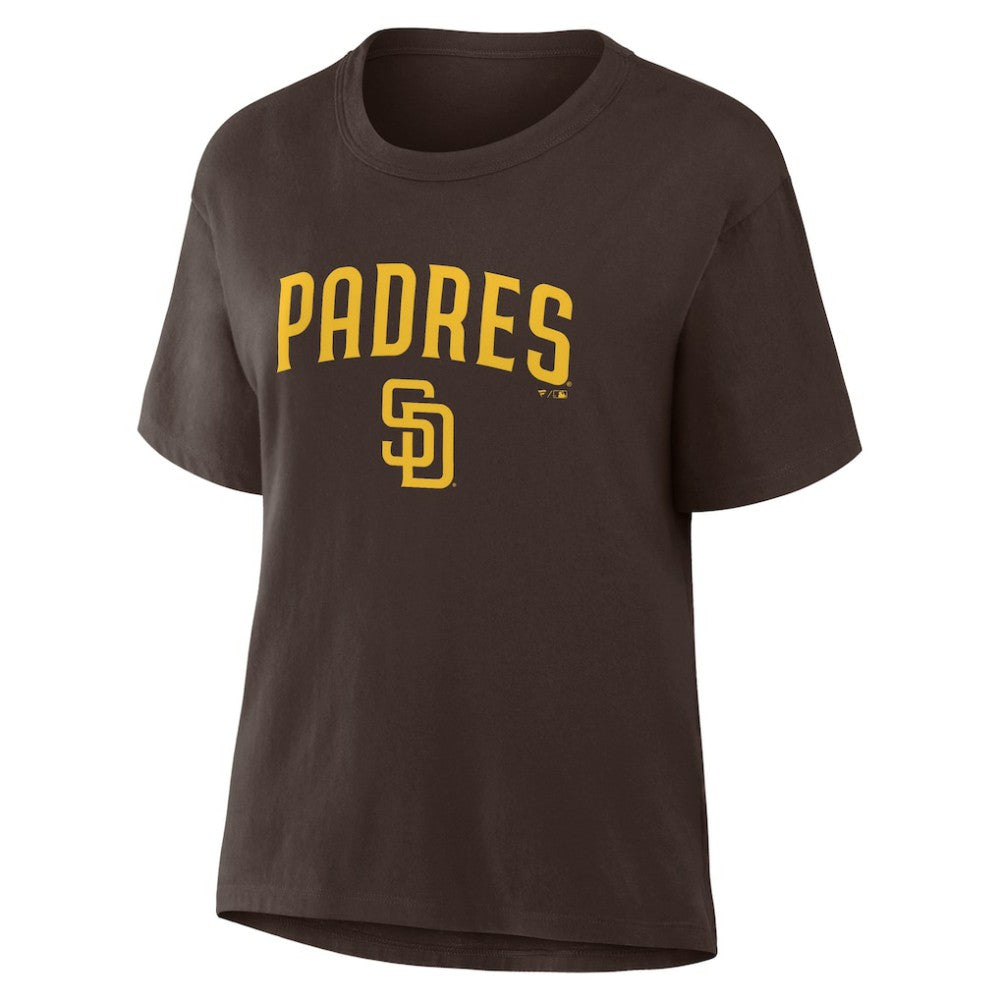 San Diego Padres Fanatics Women's Lockup Legacy T-Shirt - Brown T-shirts