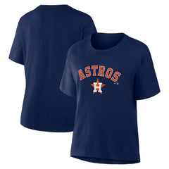 Houston Astros Fanatics Women's Lockup Legacy T-Shirt - Navy T-shirts