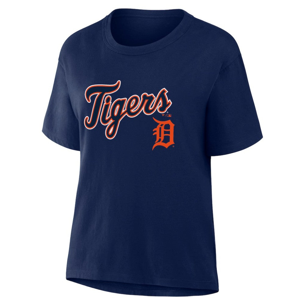 Detroit Tigers Fanatics Women's Lockup Legacy T-Shirt - Navy T-shirts
