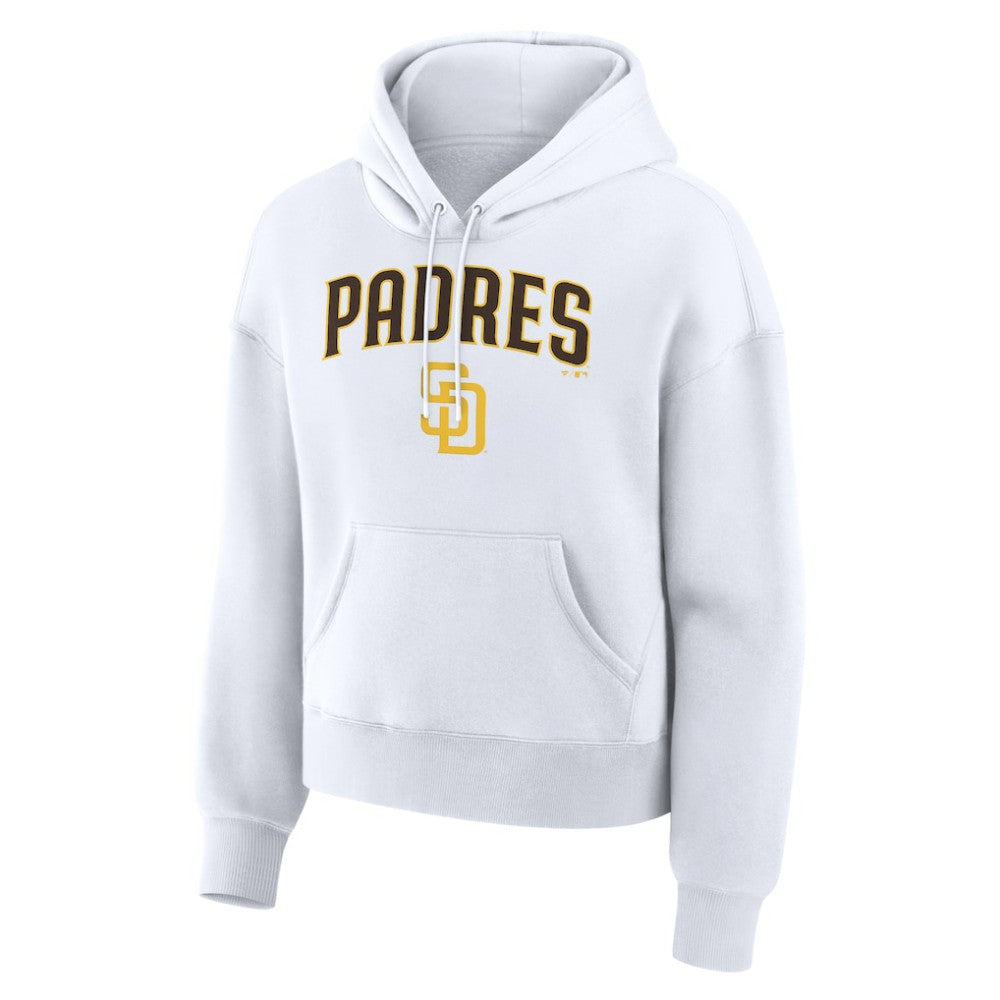San Diego Padres Fanatics Women's Lockup Legacy Fleece Hoodie - White Hoodies