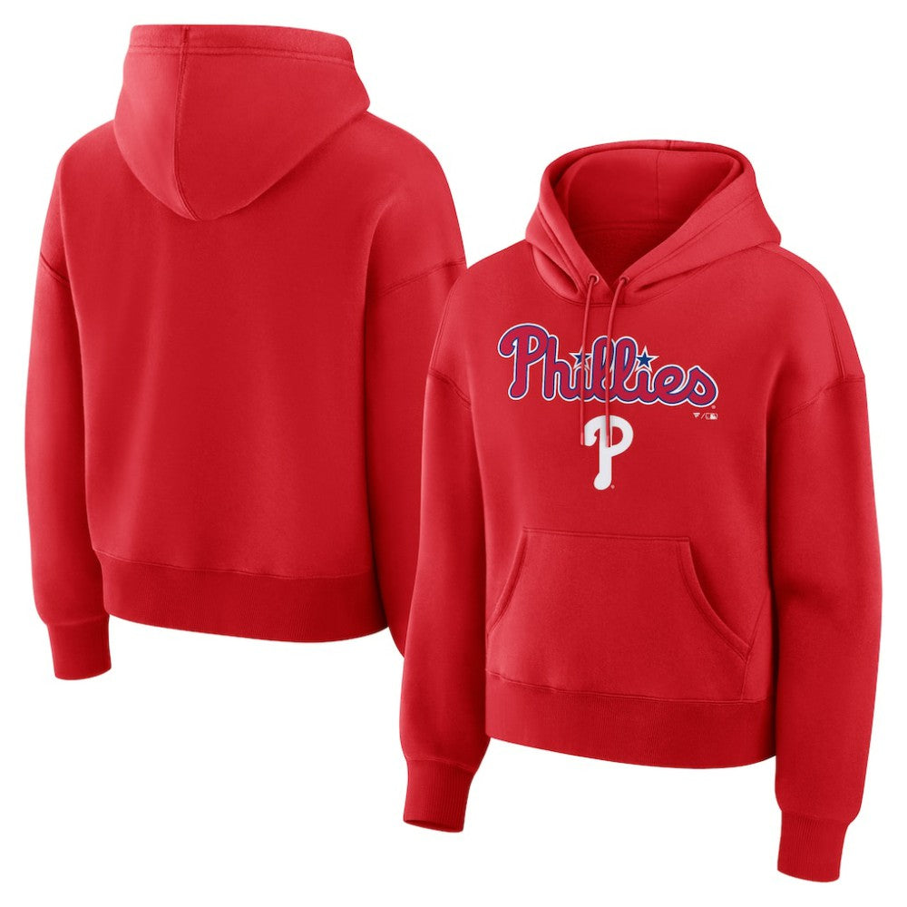 Philadelphia Phillies Fanatics Women's Lockup Legacy Fleece Hoodie - Red Hoodies