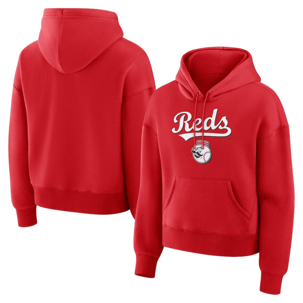 Cincinnati Reds Fanatics Women's Lockup Legacy Fleece Hoodie - Red Hoodies