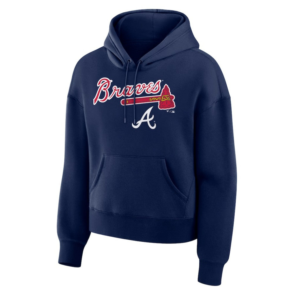 Atlanta Braves Fanatics Women's Lockup Legacy Fleece Hoodie - Navy Hoodies