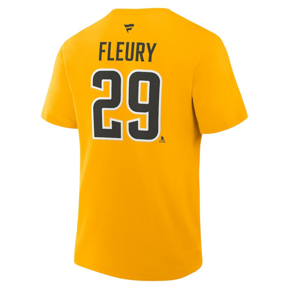 Marc-Andre Fleury Pittsburgh Penguins Fanatics Authentic Stack Name & Number T-Shirt - Gold | US 2001808242