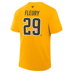 Marc-Andre Fleury Pittsburgh Penguins Fanatics Authentic Stack Name & Number T-Shirt - Gold | US 2001808242
