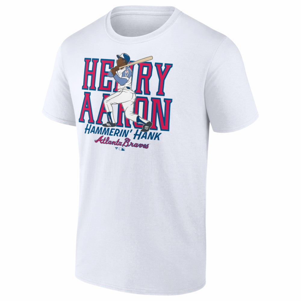 Hank Aaron Atlanta Braves Fanatics Cooperstown Collection Player T-Shirt - White T-shirts
