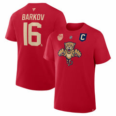 Aleksander Barkov Florida Panthers Fanatics 2026 NHL Winter Classic Authentic Stack Name & Number T-Shirt - Red | US 2001815717