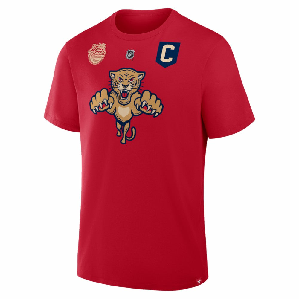Aleksander Barkov Florida Panthers Fanatics 2026 NHL Winter Classic Authentic Stack Name & Number T-Shirt - Red | US 2001815717