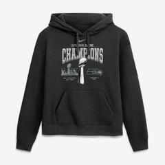 Seattle Seahawks Women's Super Bowl LX Champions Locker Room Trophy Collection Hoodie - Black Hoodies