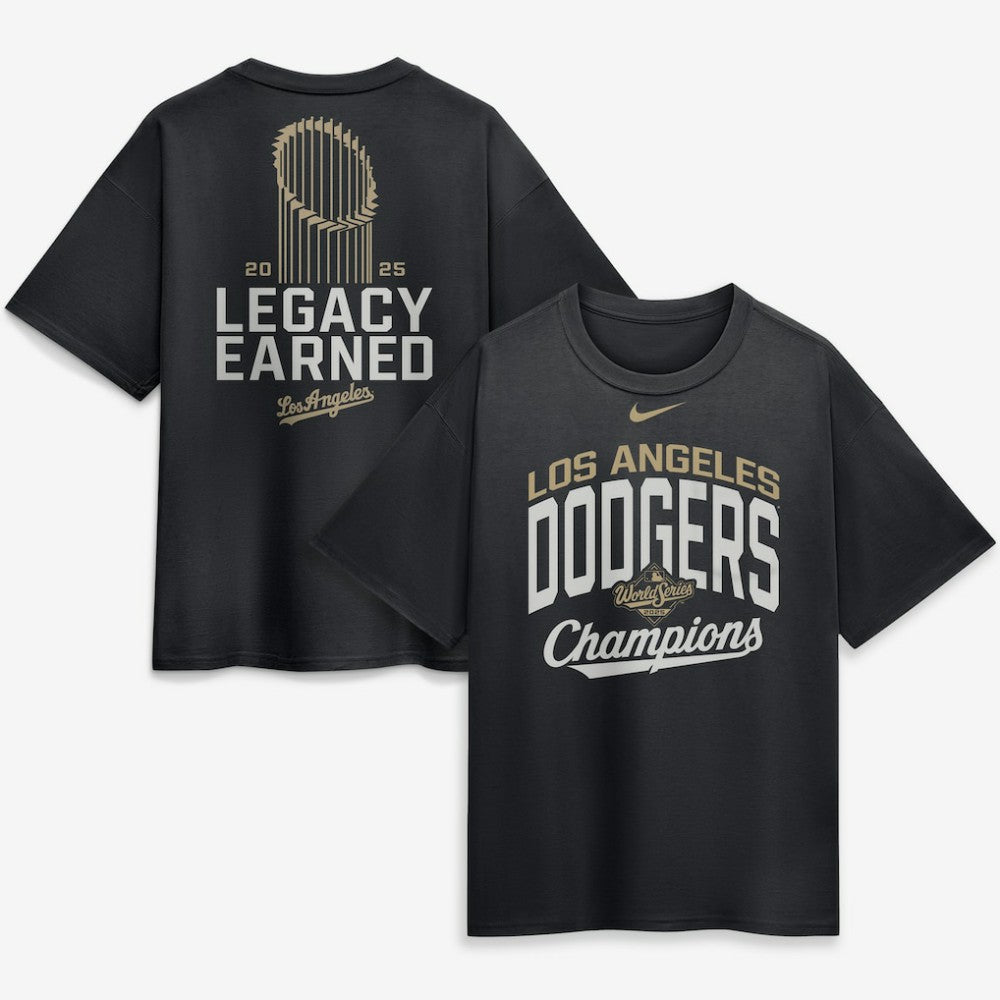 Los Angeles Dodgers Nike 2026 Gold Collection Legacy Earned T-Shirt - Black T-shirts
