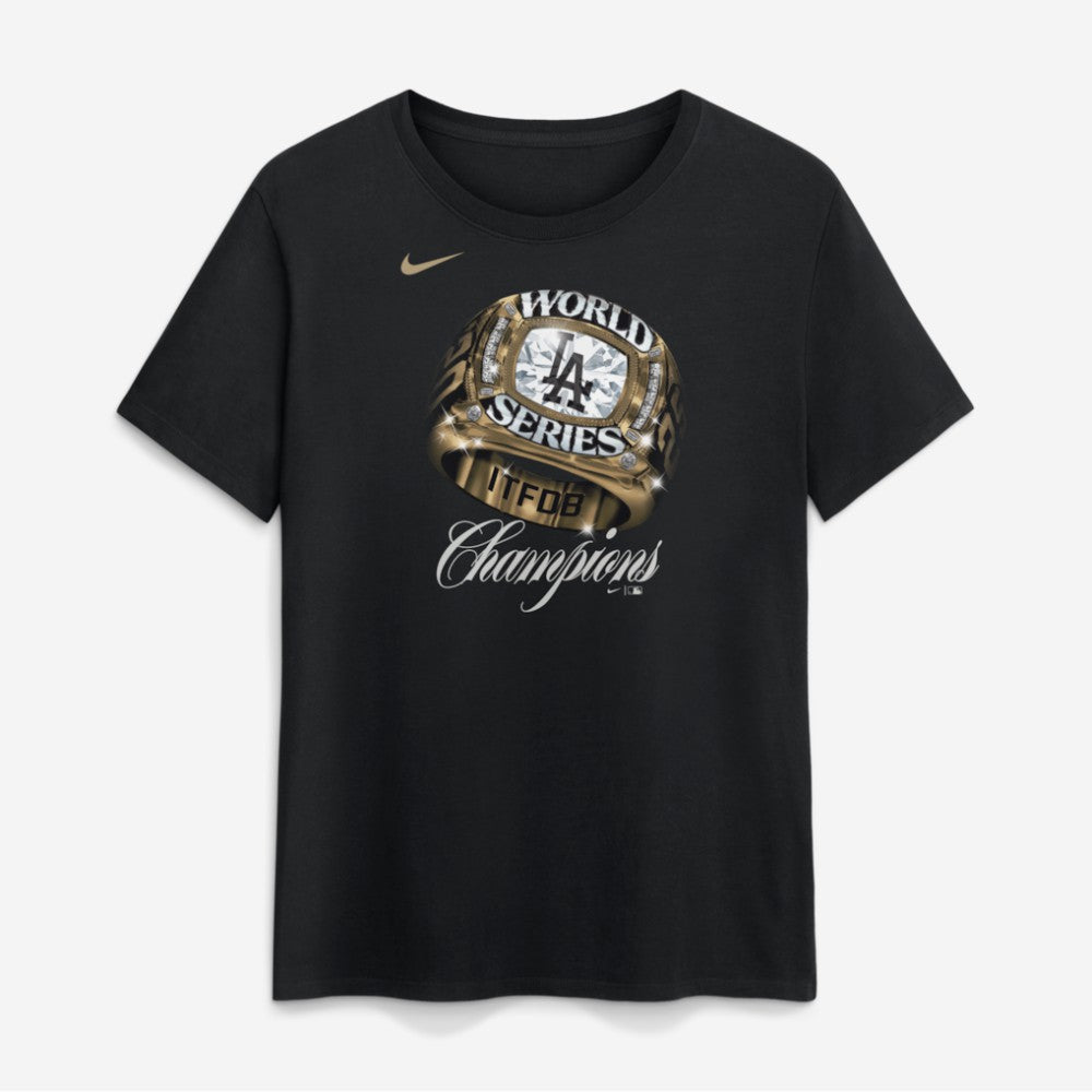 Los Angeles Dodgers Nike Women's 2026 Gold Collection Graphic T-Shirt - Black T-shirts