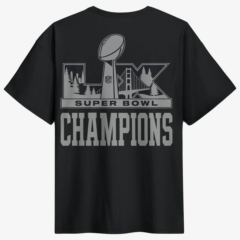 Seattle Seahawks Super Bowl LX Champions Locker Room Trophy Collection Authentic T-Shirt - Black T-shirts