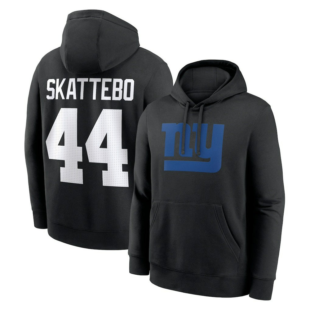 Cam Skattebo New York Giants Player Name & Number Fleece Hoodie - Black Hoodies