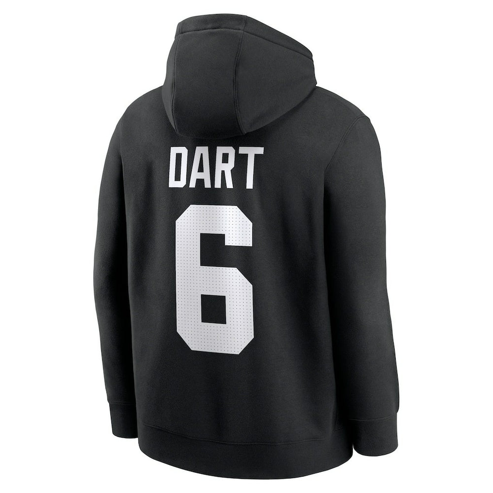 Jaxson Dart New York Giants Player Name & Number Fleece Hoodie - Black Hoodies
