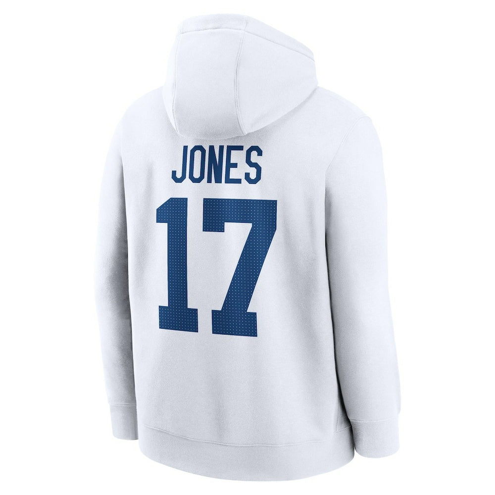 Daniel Jones Indianapolis Colts Player Name & Number Fleece Hoodie - White Hoodies